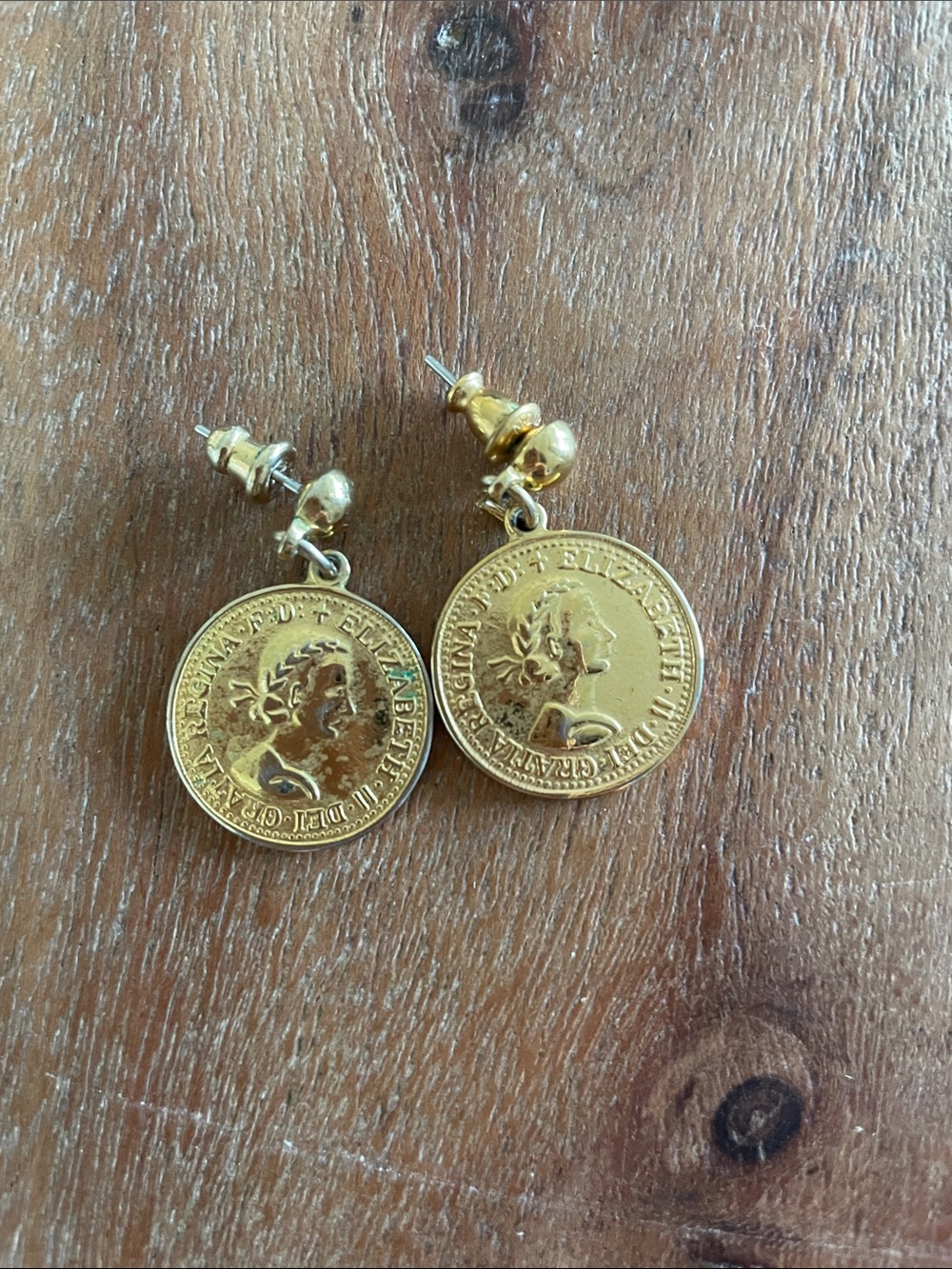 Gold Coin Drop Earrings - Women Jewelry